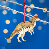 Wooden Corythosaurus Dinosaur Christmas Tree Decoration